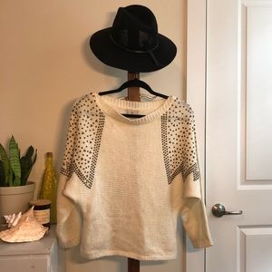 Studded Wideneck Sweater